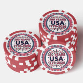 250 Jahre USA | 1776-2026 Halbjahr Pokerchips (Stapel)
