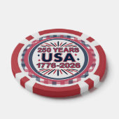 250 Jahre USA | 1776-2026 Halbjahr Pokerchips (Einzeln)