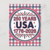 250 Jahre USA | 1776-2026 Halbjahr Postkarte (Vorderseite)