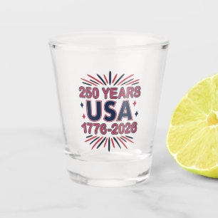 250 Jahre USA 1776-2026 Halbjahr Schnapsglas