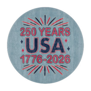 250 Jahre USA   1776-2026 Halbjahr Schneidebrett