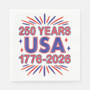 250 Jahre USA   1776-2026 Halbjahr Serviette