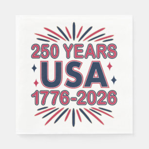 250 Jahre USA   1776-2026 Halbjahr Serviette