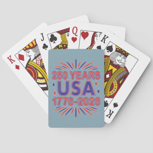 250 Jahre USA | 1776-2026 Halbjahr Spielkarten (Rückseite)