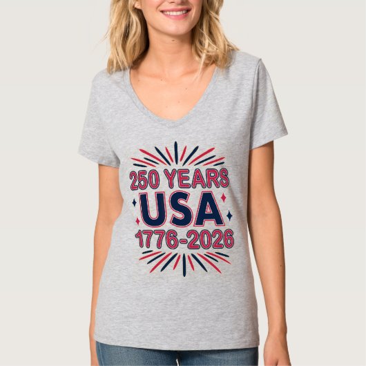 250 Jahre USA | 1776-2026 Halbjahr T-Shirt (Vorderseite)