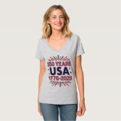 250 Jahre USA | 1776-2026 Halbjahr T-Shirt (Vorderseite Vollansicht)