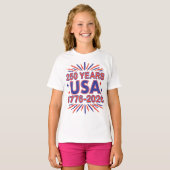 250 Jahre USA | 1776-2026 Halbjahr T-Shirt (Vorne ganz)