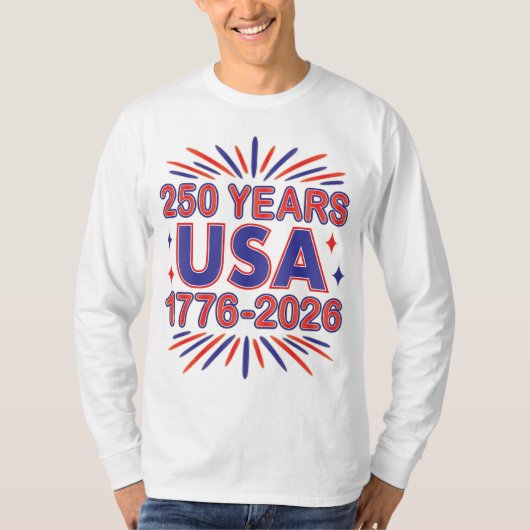 250 Jahre USA | 1776-2026 Halbjahr T-Shirt (Vorderseite)