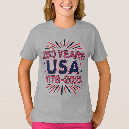250 Jahre USA | 1776-2026 Halbjahr T-Shirt (Vorderseite)