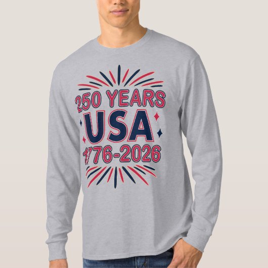 250 Jahre USA | 1776-2026 Halbjahr T-Shirt (Vorderseite)