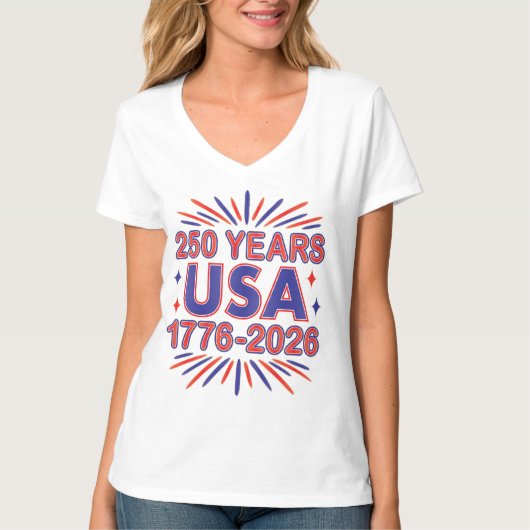 250 Jahre USA | 1776-2026 Halbjahr T-Shirt (Vorderseite)