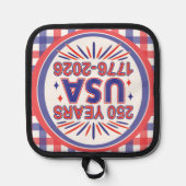 250 Jahre USA | 1776-2026 Halbjahr Topflappen (Vorderseite)