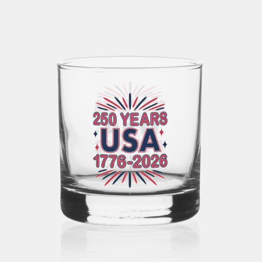 250 Jahre USA | 1776-2026 Halbjahr Whiskyglas (Vorderseite)