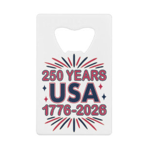 250 Jahre USA 1776–2026 Semiquincentennial Geldbeutel Flaschenöffner