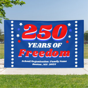 250 Jahre USA-Feier Personalisiert Patriotisch Banner