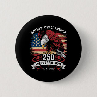 250 Jahre USA-Flagge Amerikanischer 250. Jahrestag Button