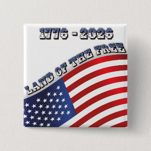 250 Jahre USA  Freiheit 1776-2026 Patriotisch Button