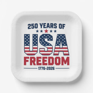 250 Jahre USA Freiheit 1776 2026 Patriotisch Pappteller
