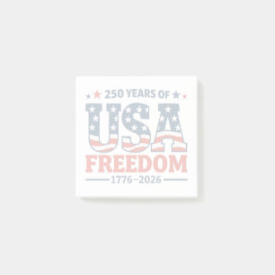 250 Jahre USA-Freiheits-Klassisch Rot und Blau Post-it Klebezettel