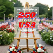 250 Jahre USA Gedenk-Willkommensschild Acrylschild
