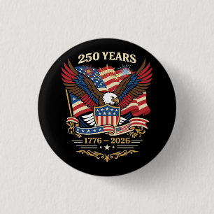 250 Jahre USA Patriotischer Adler-Design Button