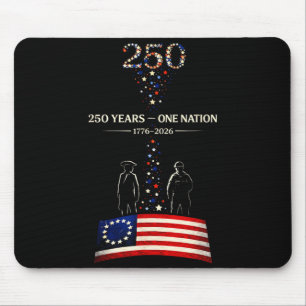 250 Jahre Veteranen-Shirt 1776 bis 2026 Design Mousepad
