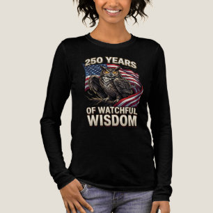 250 Jahre wachsamer Weisheits-Eulen-Kunst Tri-Blend Shirt