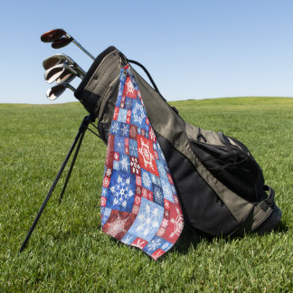 250-Jahres-Jubiläums-Schneeflocken-Collage Golfhandtuch