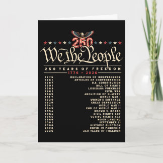 250-Jahres-Zeitstrahl 1776–2026 Patriotische histo Karte