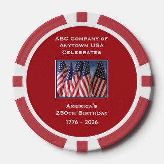250. Jahrestag 1776 bis 2026 USA Pokerchips