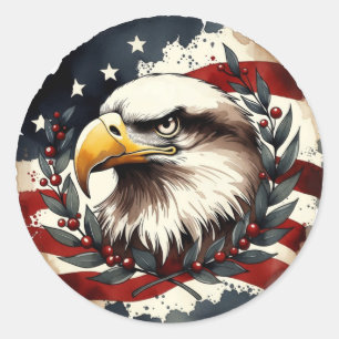 250. Jahrestag American Eagle Patriotisch Runder Aufkleber