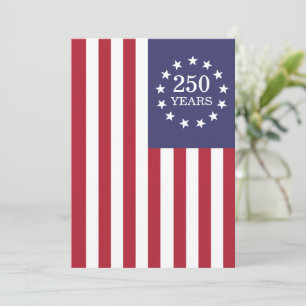 250. Jahrestag Amerika Patriotisches USA Unabhängi Feiertagskarte