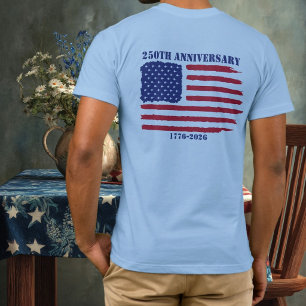 250. Jahrestag Amerikanische Flagge Düsenjäger Flu T-Shirt