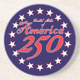 250. Jahrestag Amerikas Getränkeuntersetzer