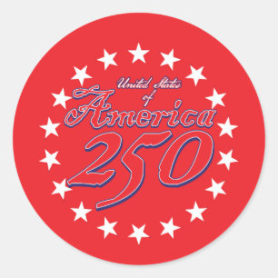 250. Jahrestag Amerikas Runder Aufkleber