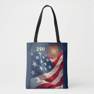 250. Jahrestag der amerikanischen Flagge und Feuer Tasche