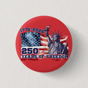 250. Jahrestag der USA-Flagge Freiheit Button