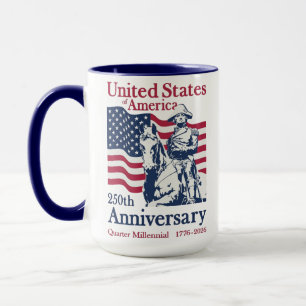250. Jahrestag der Vereinigten Staaten Gedenkkunst Tasse