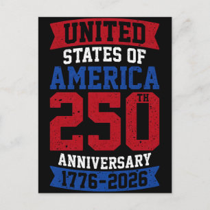 250. Jahrestag der Vereinigten Staaten von Amerika Feiertagspostkarte