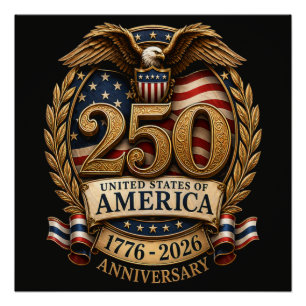 250. Jahrestag der Vereinigten Staaten von Amerika Poster