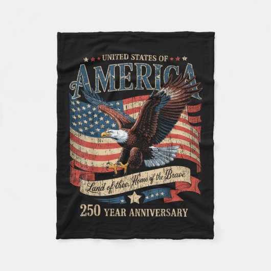250. Jahrestag des Designs von Amerika Fleecedecke (Vorderseite)