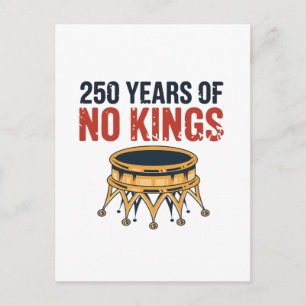 250. Jahrestag Ohne König 4. Juli 1776-2026 Feiertagspostkarte
