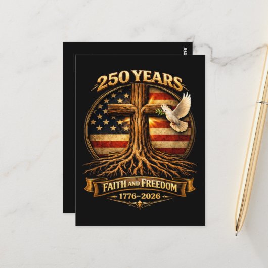250. Jahrestag Postkarte (Vorderseite/Rückseite Beispiel)