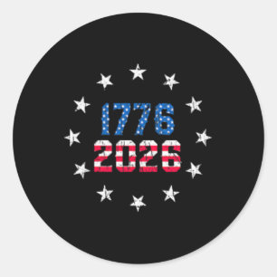250 Jahrestag Tasche USA 250. amerikanische Flagge Runder Aufkleber