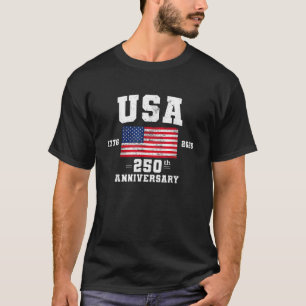 250. Jahrestag US-Flagge Patriotisch 4. Juli T-Shirt