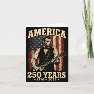 250 Jahrestag USA 16. Präsident Gitarre 250 Karte