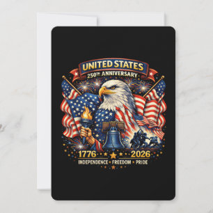 250. Jahrestag USA 1776–2026 Amerikanisches Erbe Einladung