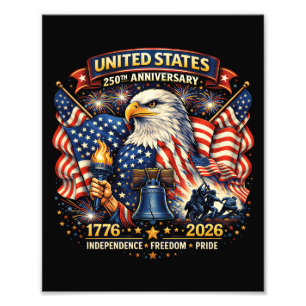 250. Jahrestag USA 1776–2026 Amerikanisches Erbe Fotodruck