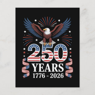 250. Jahrestag USA 1776 2026 Patriotischer Adler Flyer