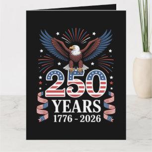 250. Jahrestag USA 1776 2026 Patriotischer Adler Karte